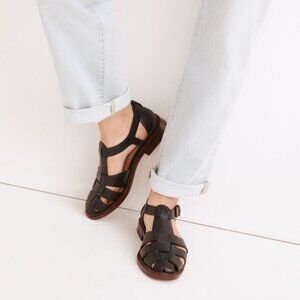 Madewell The Rina Elsa Fisherman Flat Black Size 9